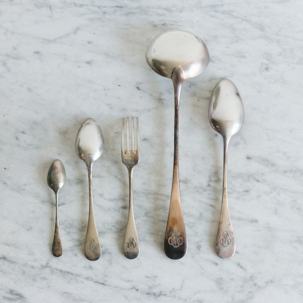 Christofle Vintage Flatware Set of 38 - elsie green - the french kitchen