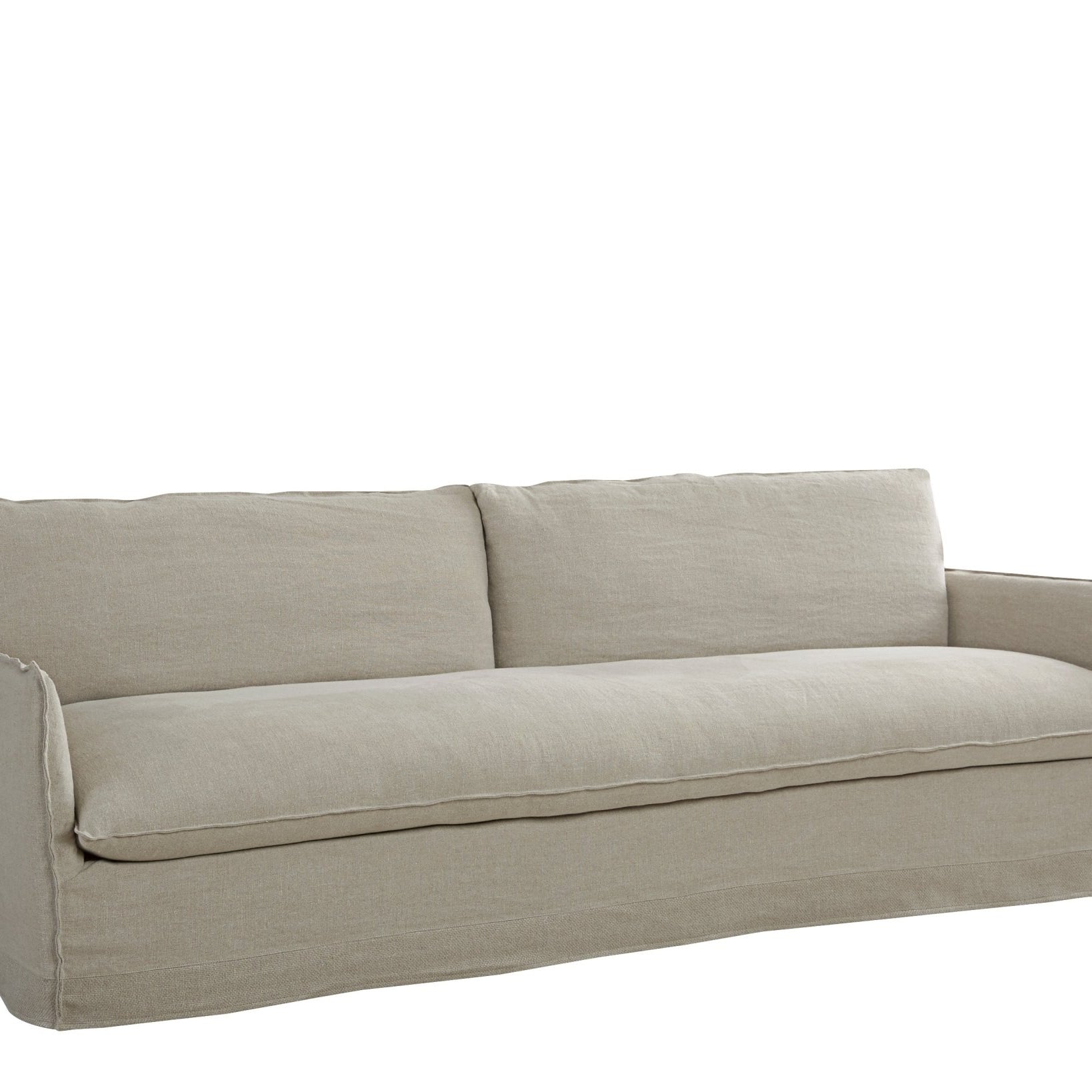 Claremont Extra Long Slipcovered Sofa - elsie green - furniture