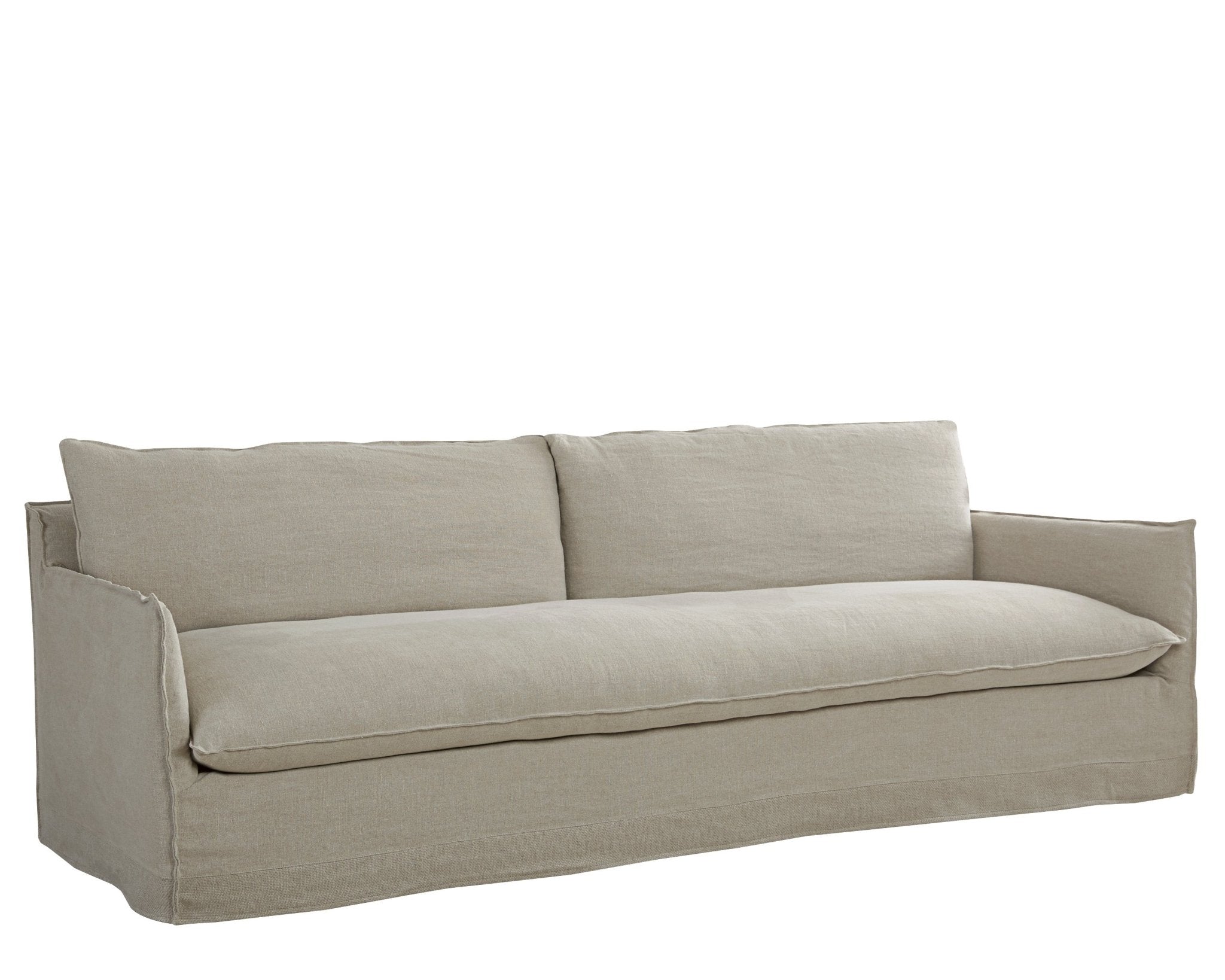 Claremont Extra Long Slipcovered Sofa - elsie green - furniture