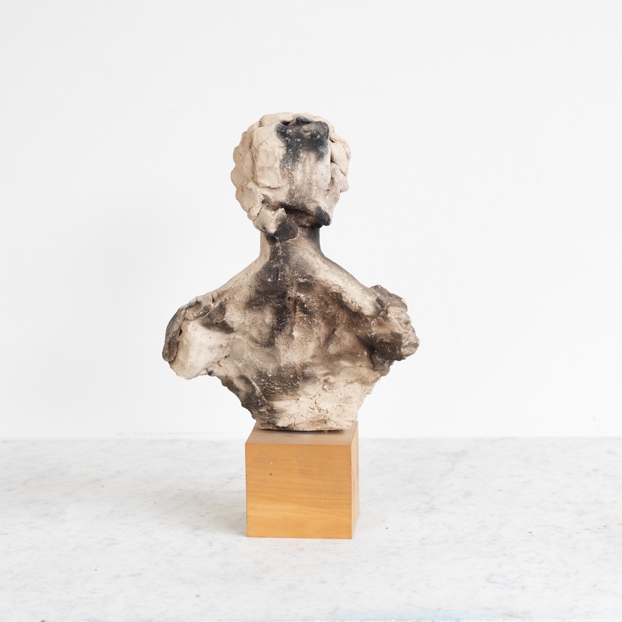 Clay Bust of Pensive Woman - elsie green - art