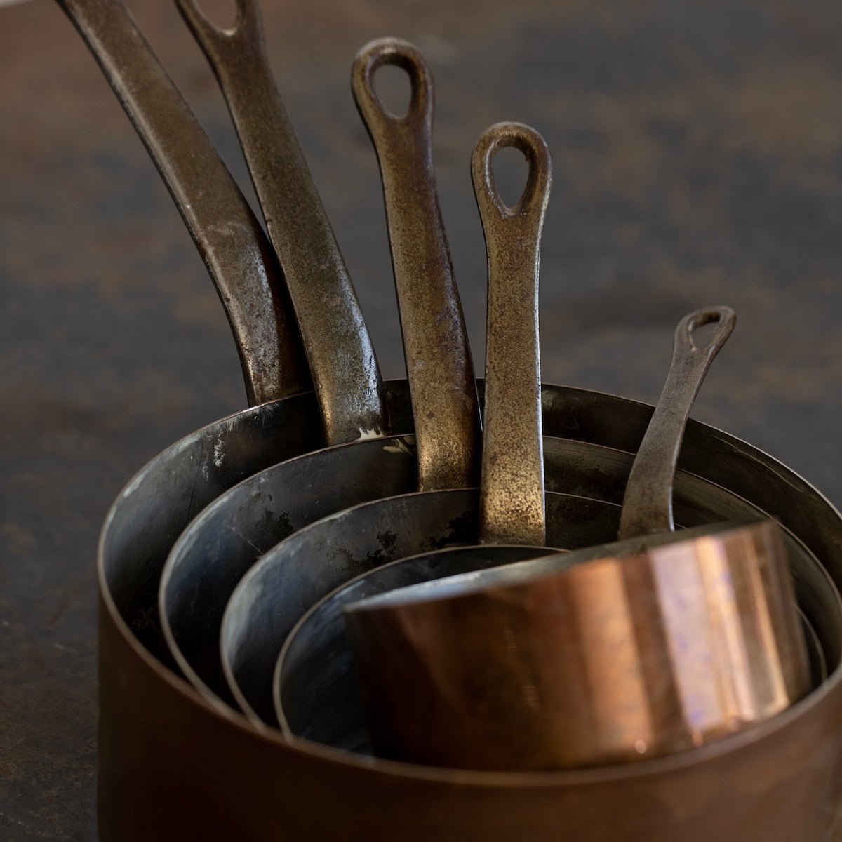 Copper Saucepan Set of 5 - elsie green - the french kitchen