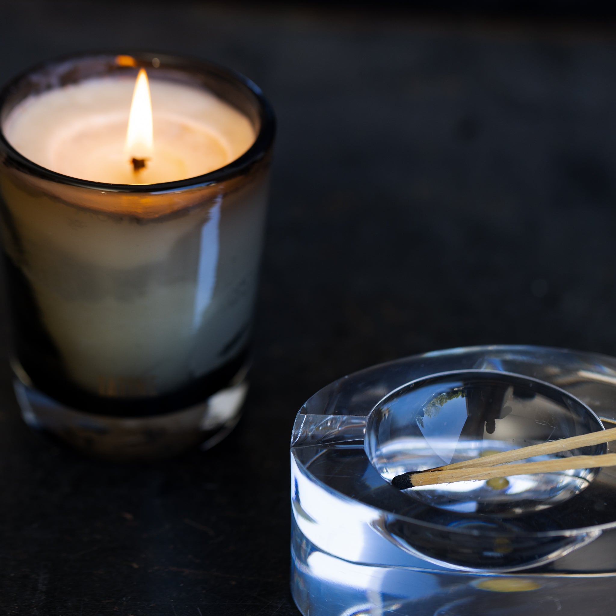 Cristal Sevres Crystal Ashtray - elsie green - decor