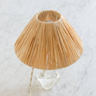 Crystal Accent Lamp with Straw Shade - elsie green - Decor