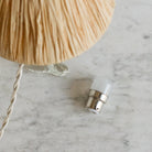 Crystal Accent Lamp with Straw Shade - elsie green - Decor