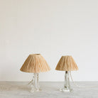 Crystal Accent Lamp with Straw Shade - elsie green - Decor