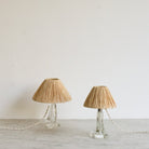 Crystal Accent Lamp with Straw Shade - elsie green - Decor