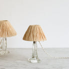 Crystal Accent Lamp with Straw Shade - elsie green - Decor