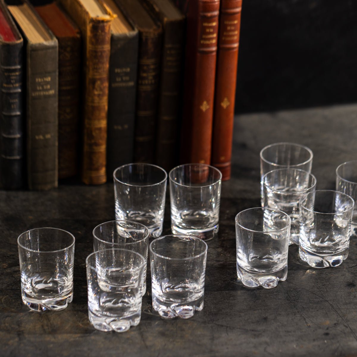 Crystal Daum Shot Glass Set of 11 - elsie green - the french kitchen