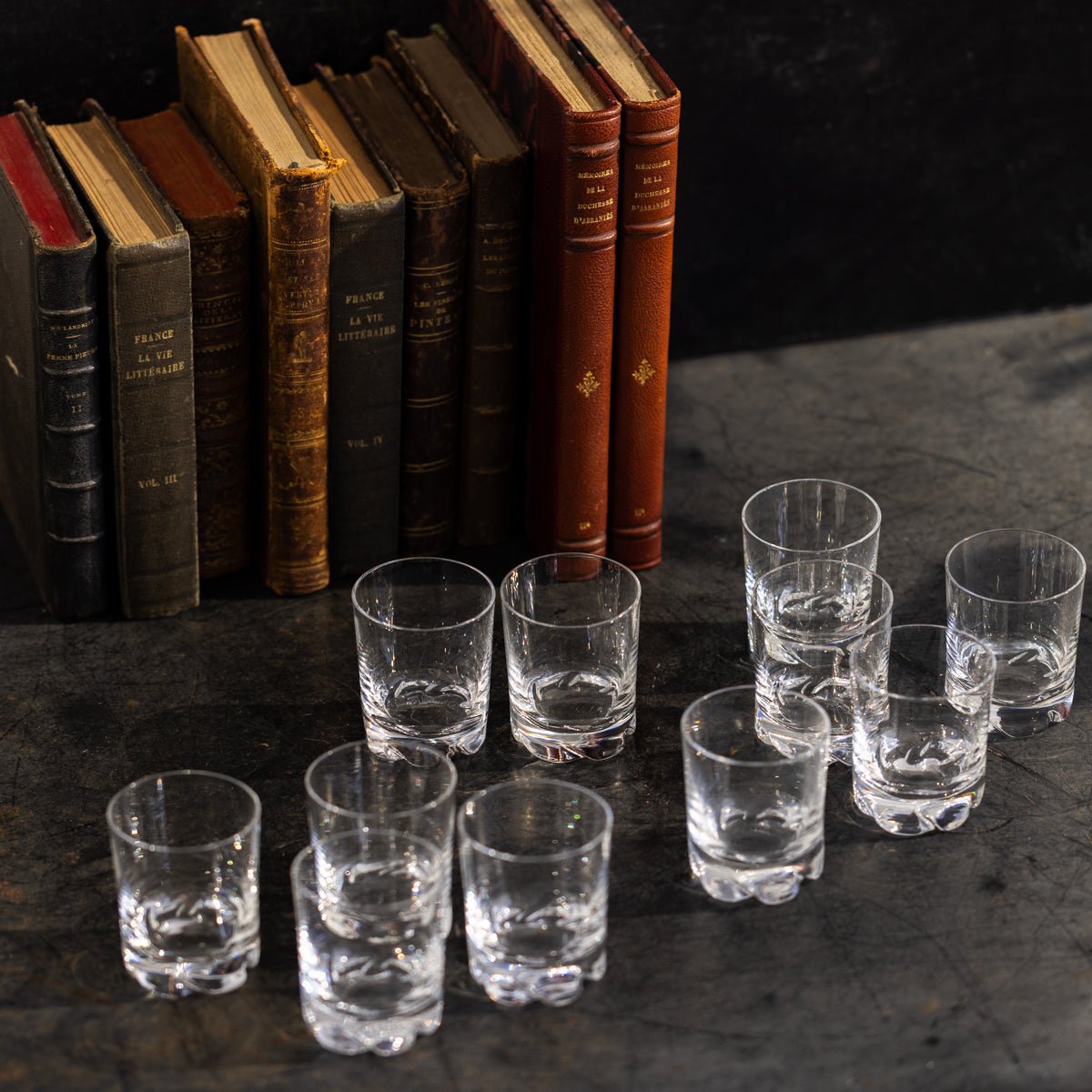 Crystal Daum Shot Glass Set of 11 - elsie green - the french kitchen