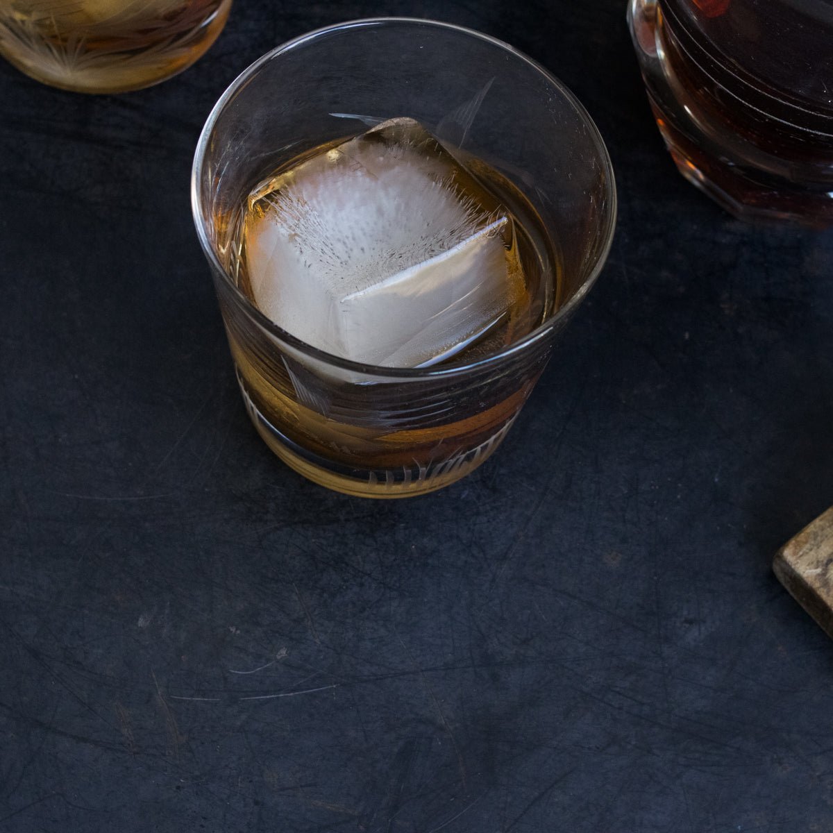 Crystal Decanter with Goose & Thistle Bar Glasses - elsie green - The French Kitchen
