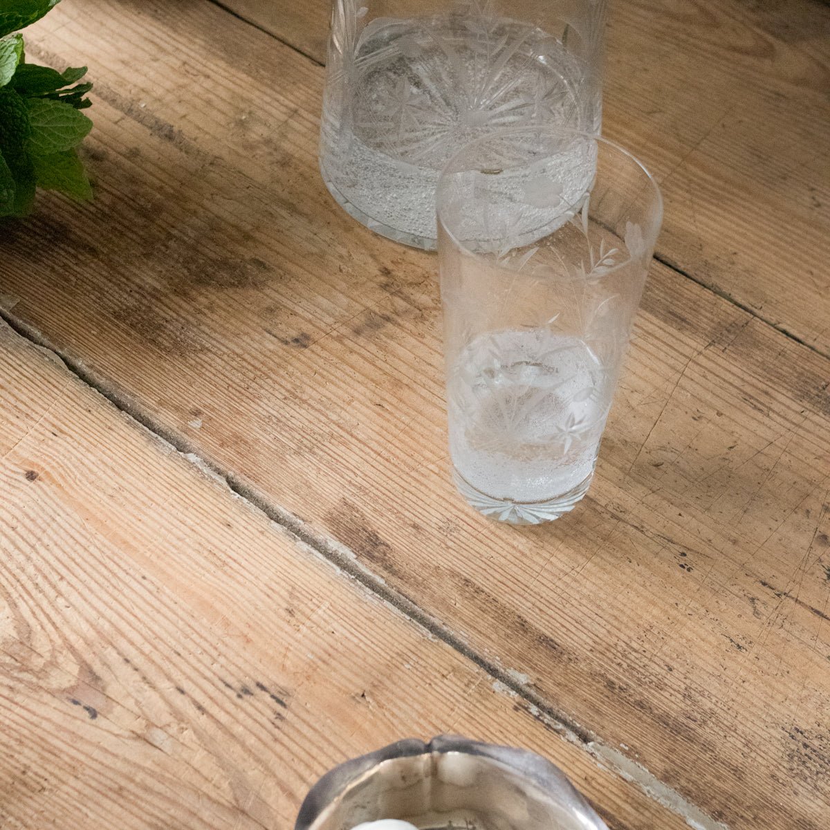 Crystal Pitcher and Set Of 5 Tumblers - elsie green - The French Kitchen
