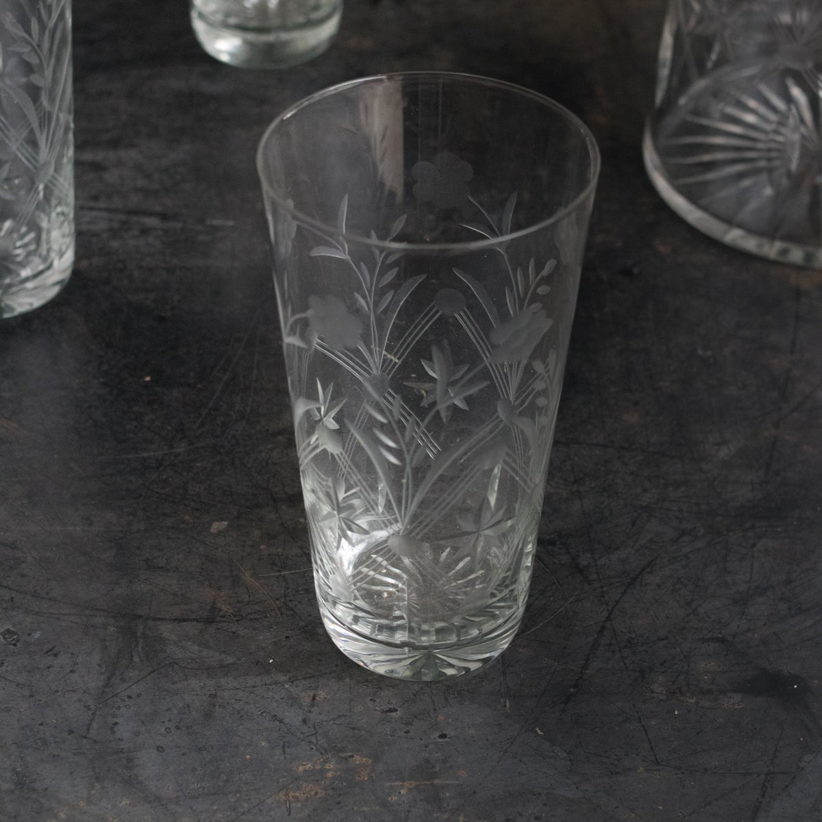 Crystal Pitcher And Set Of 5 Tumblers - elsie green - The French Kitchen