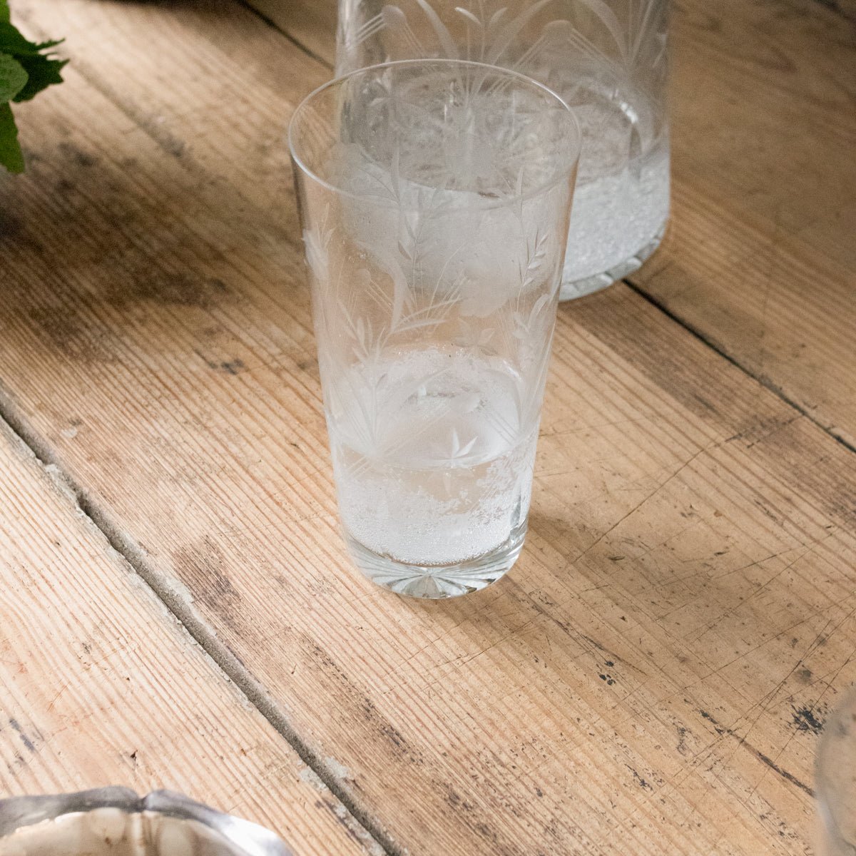 Crystal Pitcher and Set Of 5 Tumblers - elsie green - The French Kitchen