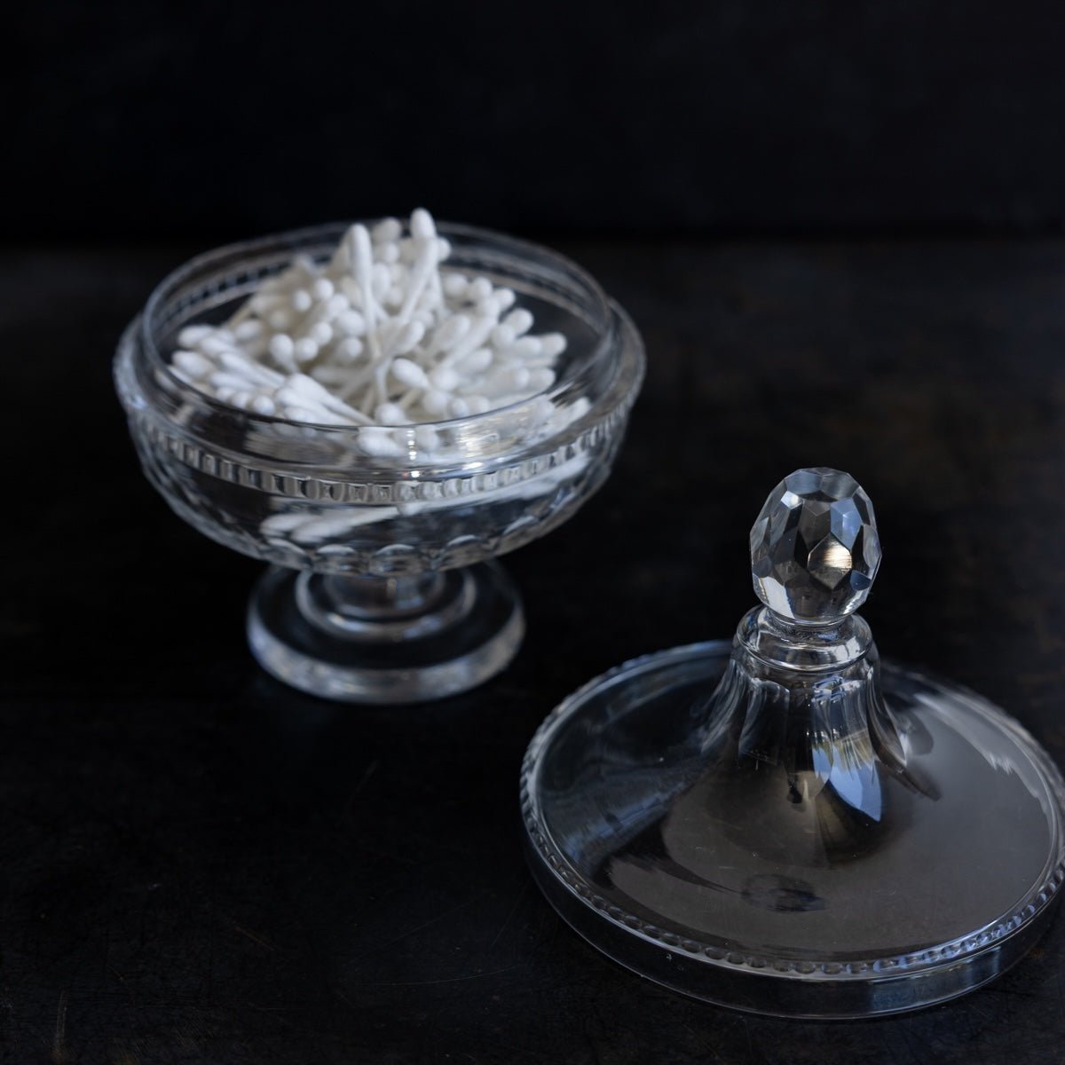Cut Crystal Candy Jar - elsie green - decor