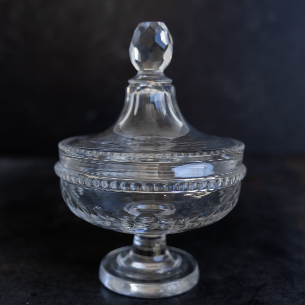 Cut Crystal Candy Jar - elsie green - decor