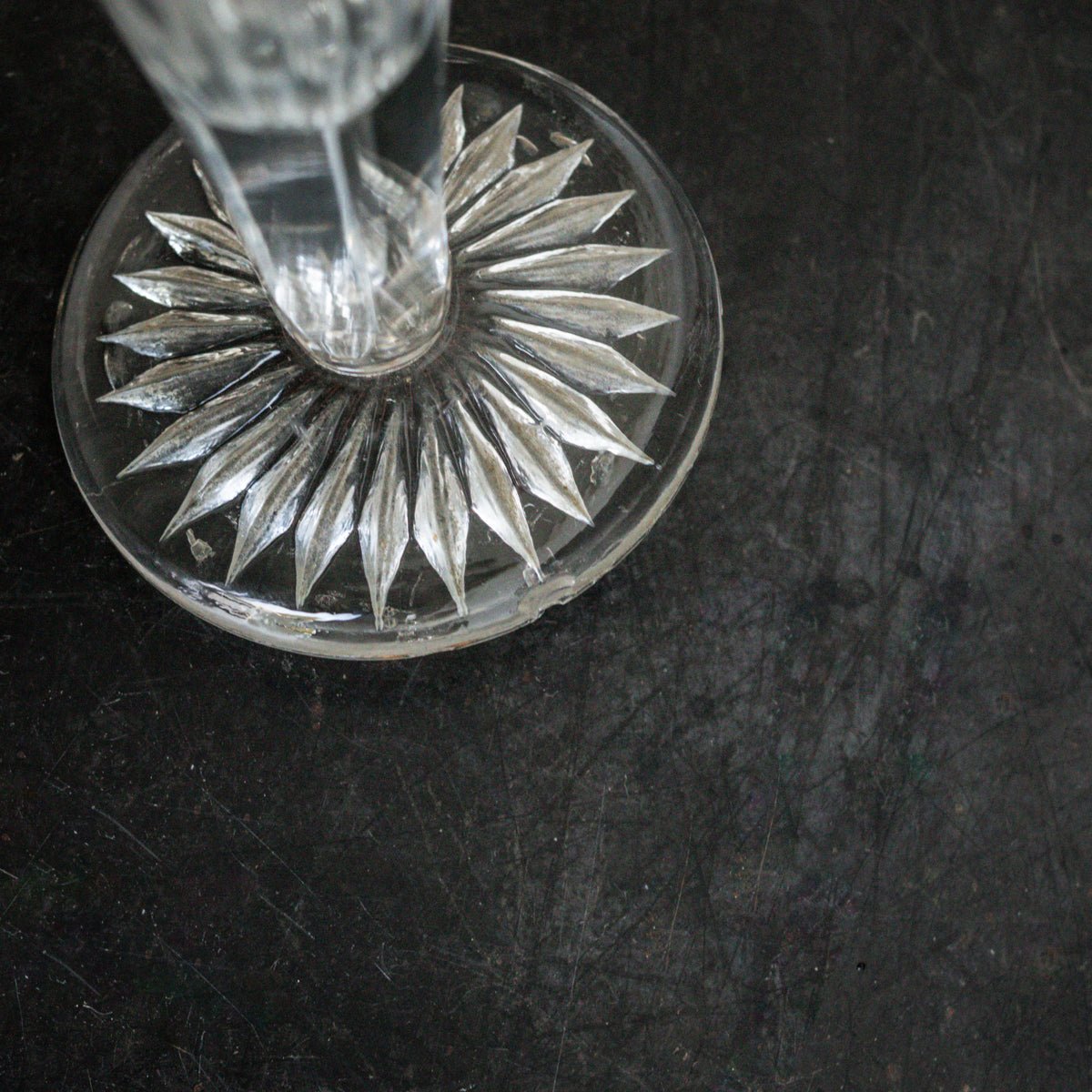 Cut Crystal Champagne Flute Set of 5 - elsie green - the french kitchen