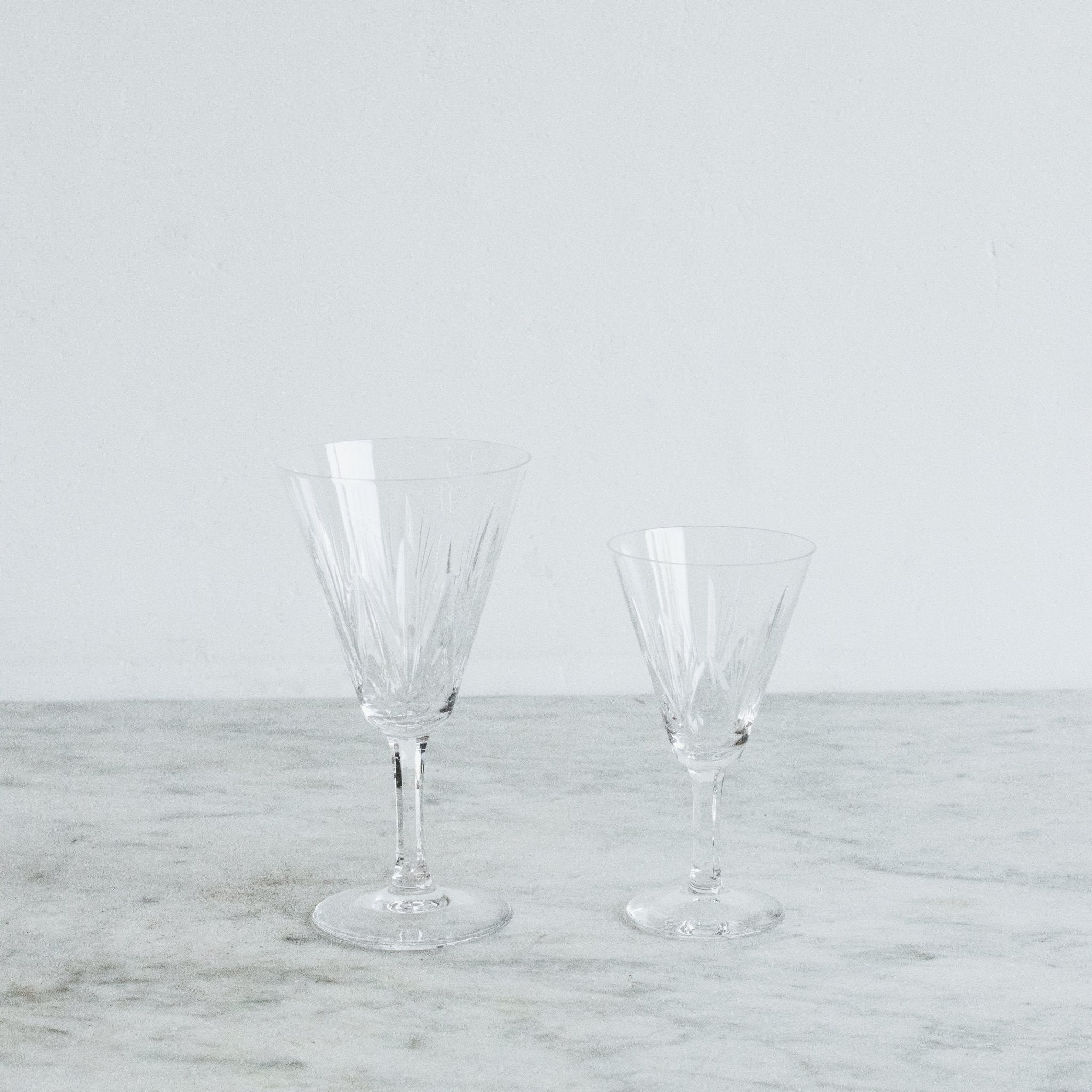 Cut Crystal Glass Set Of 8 - elsie green - The French Kitchen