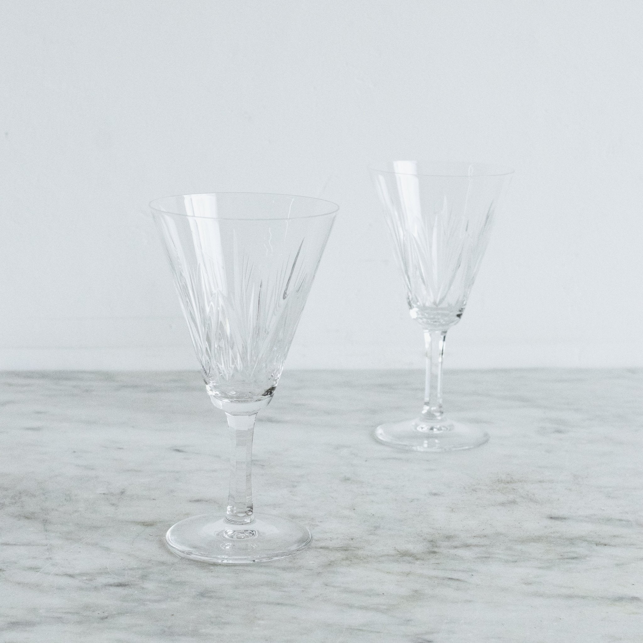 Cut Crystal Glass Set Of 8 - elsie green - The French Kitchen