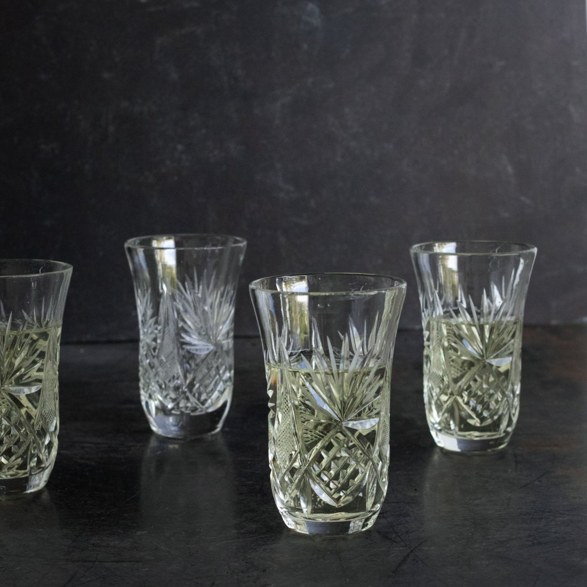 Cut Crystal Petite Flute Set Of 6 - elsie green - The French Kitchen