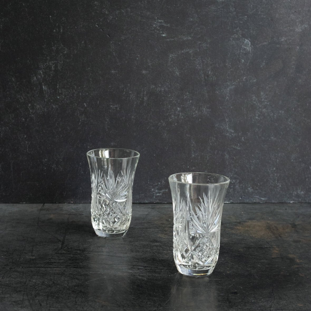 Cut Crystal Petite Flute Set Of 6 - elsie green - The French Kitchen