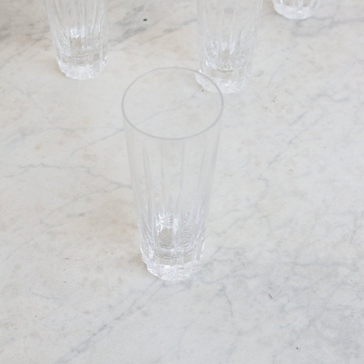 Cut Crystal Stemless Flute Set Of 8 - elsie green - The French Kitchen
