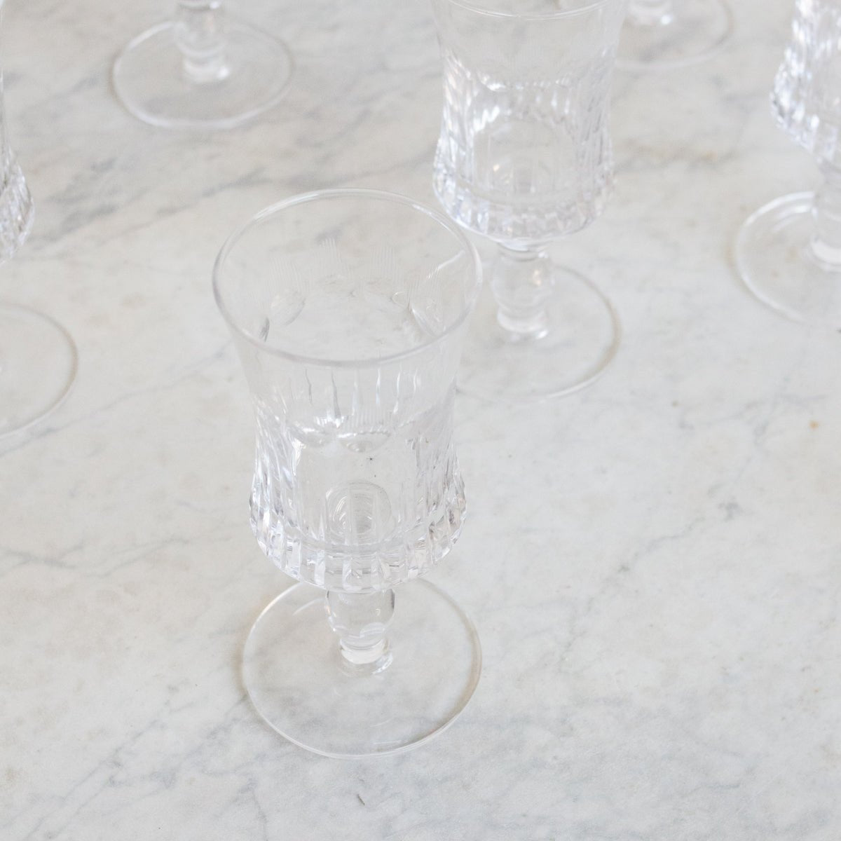 Cut Crystal Wine Glass Set Of 6 - elsie green - The French Kitchen