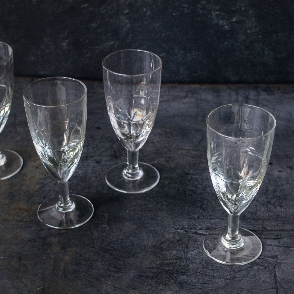 Cut Glass Wine Glass Set of 4 - elsie green - the french kitchen