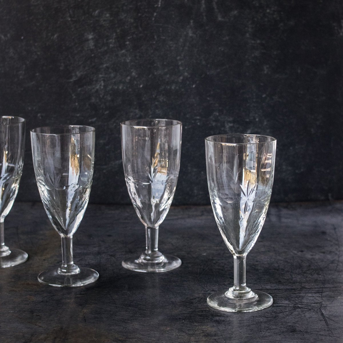 Cut Glass Wine Glass Set of 4 - elsie green - the french kitchen