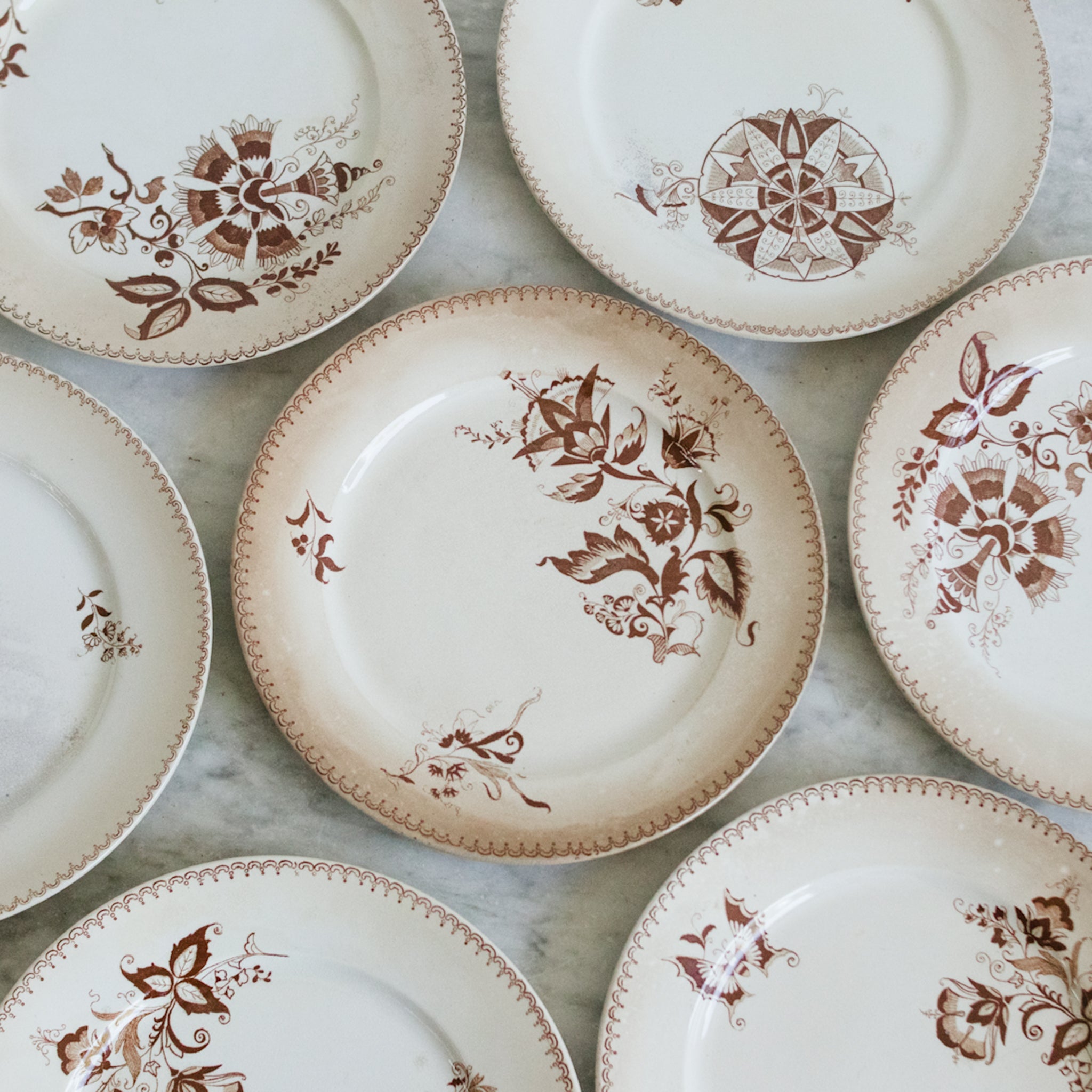 Danois Transferware Plate Set of 4 - elsie green - the french kitchen