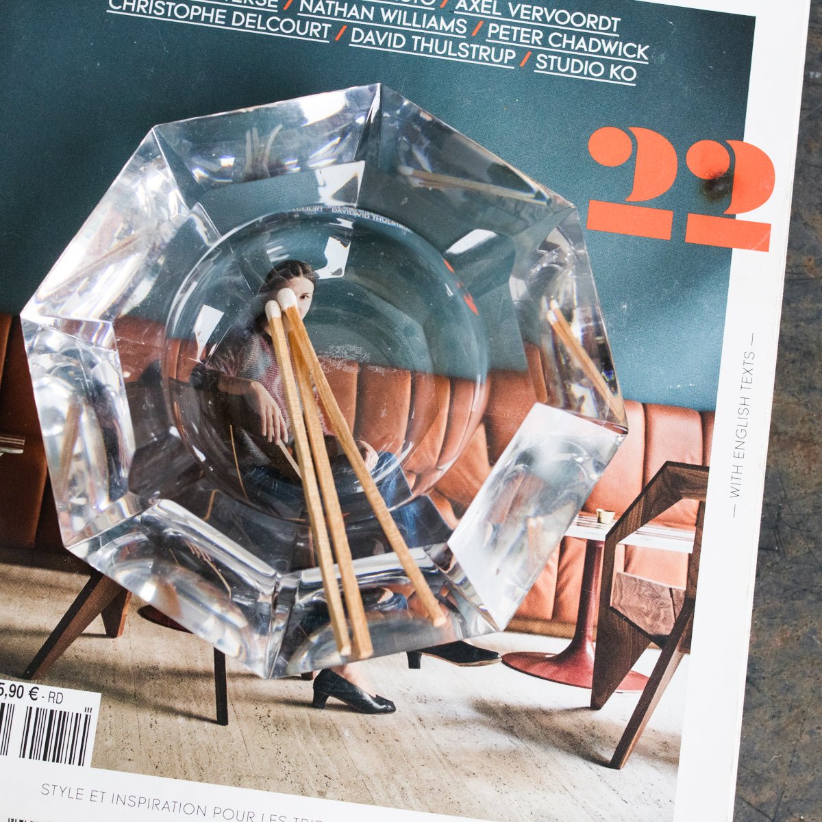 Daum Crystal Ashtray - elsie green - decor