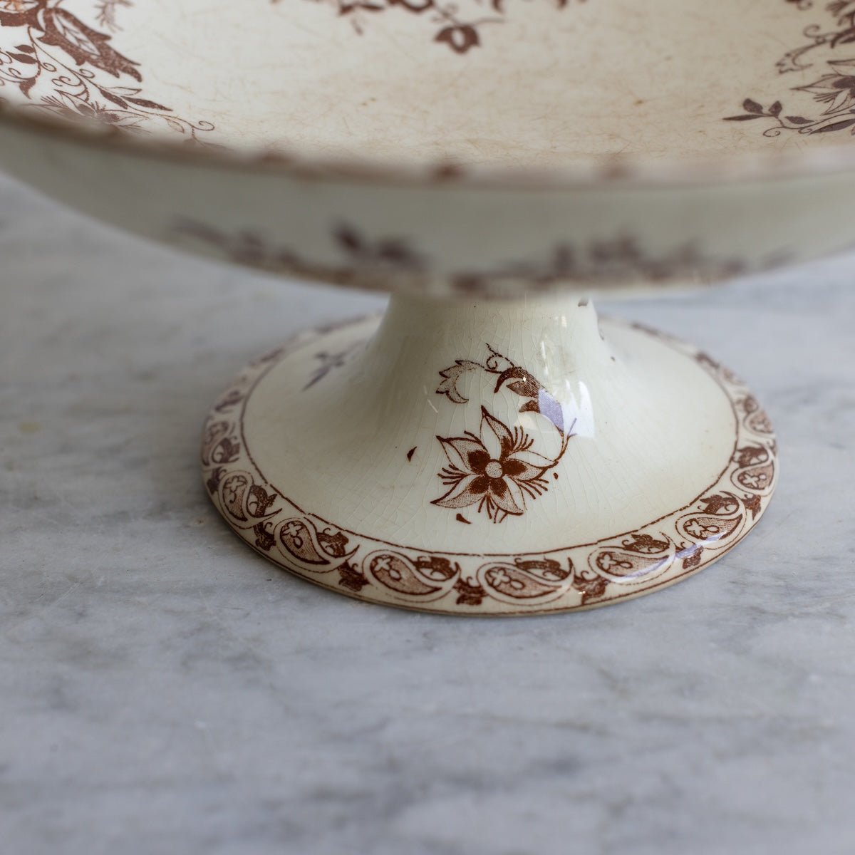 Delft Transferware Pedestal - elsie green -