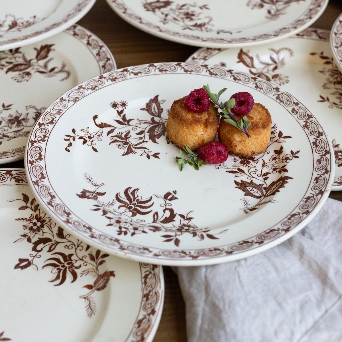 Delft Transferware Plate Set of 4 - elsie green - the french kitchen