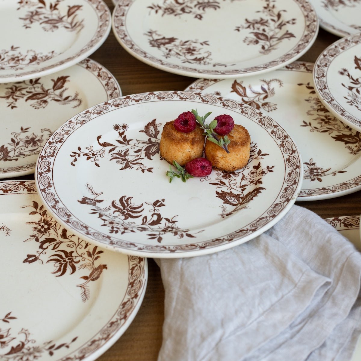Delft Transferware Plate Set of 4 - elsie green - the french kitchen