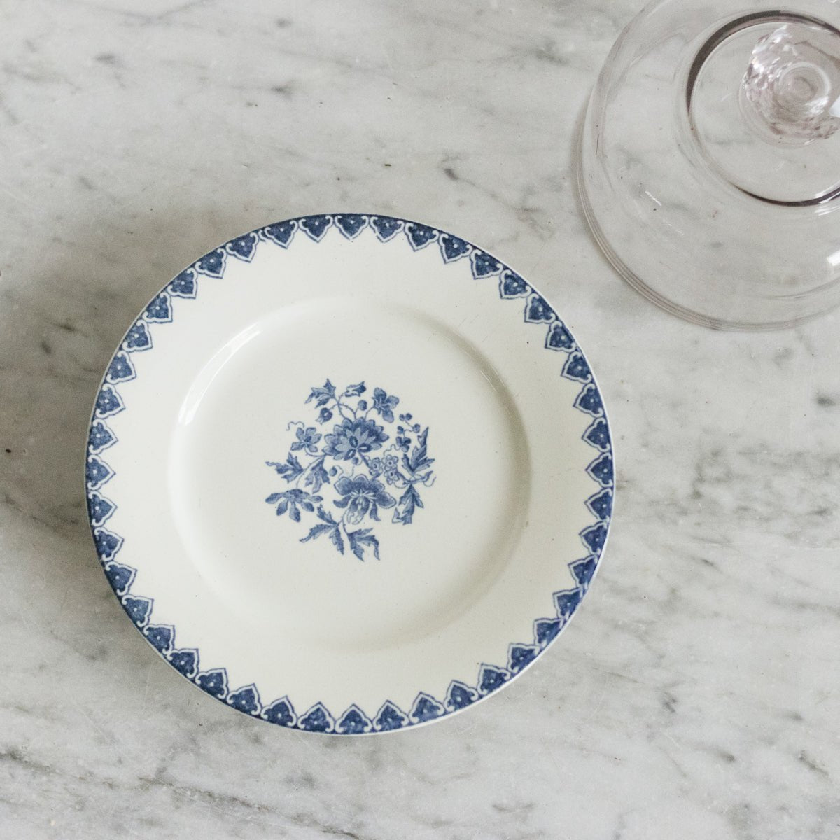 Dentelle Cake Plate with Glass Dome - elsie green - the french kitchen