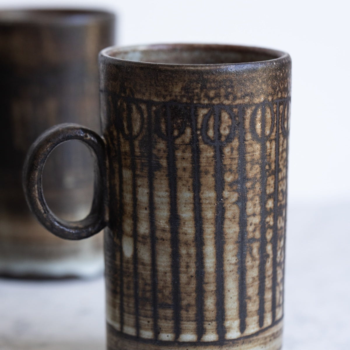 Dieulefit Stoneware Mug Set of 6 | Signed by Artist - elsie green - Dishes .