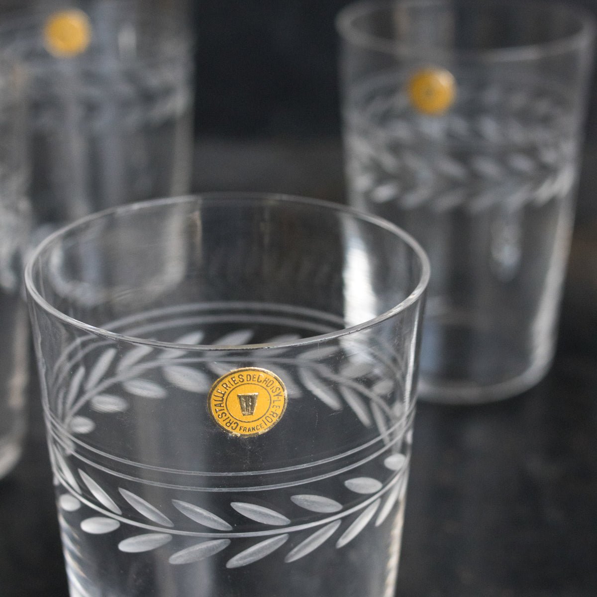 Engraved Crystal Tumbler Set Of 6 - elsie green - The French Kitchen