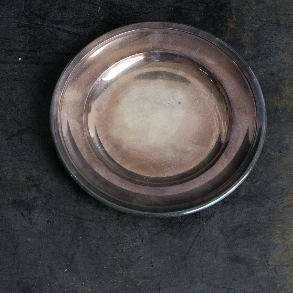 Engraved Hotel Silver Platter - H.C. - elsie green - the french kitchen