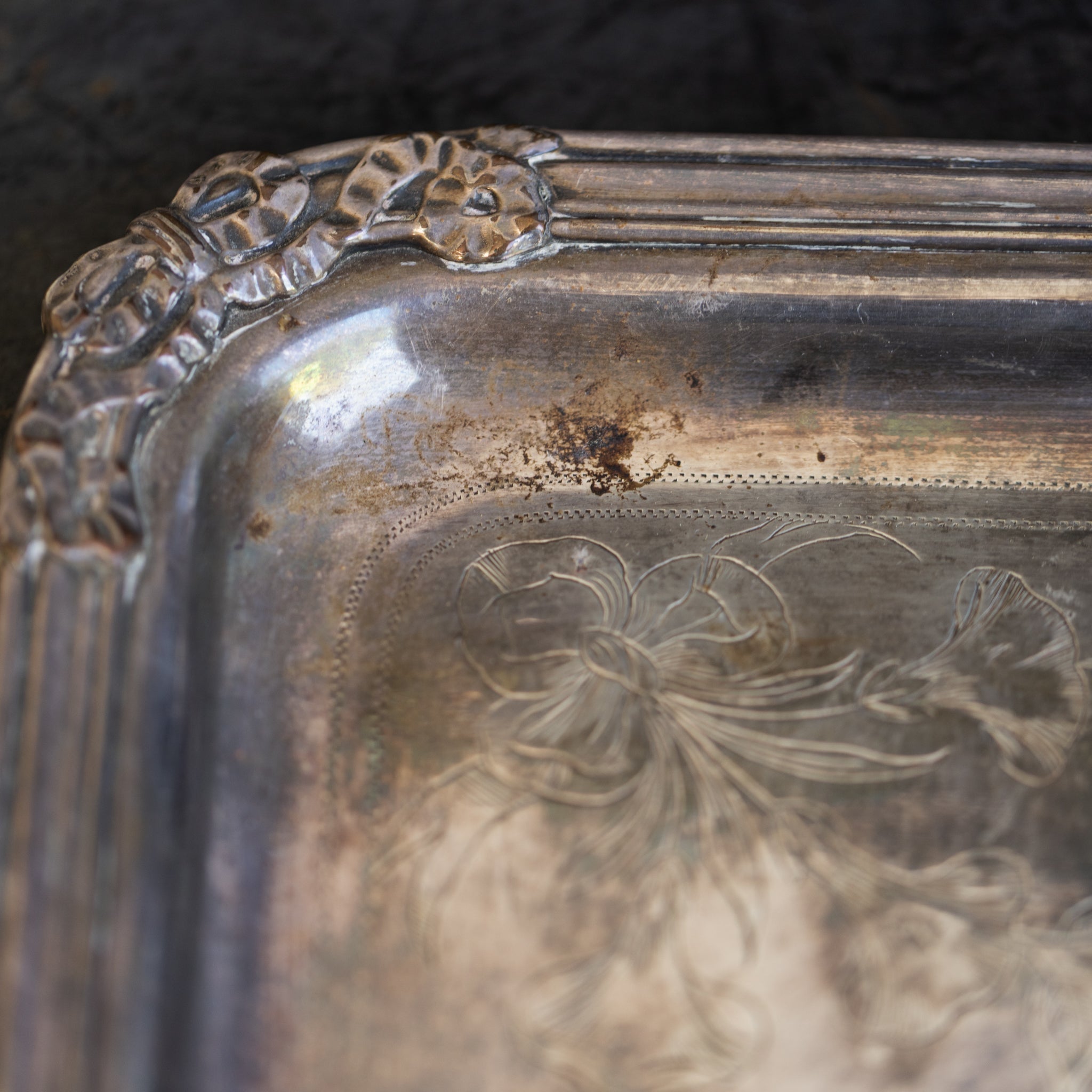 Engraved Hotel Silver Tray - elsie green - the french kitchen
