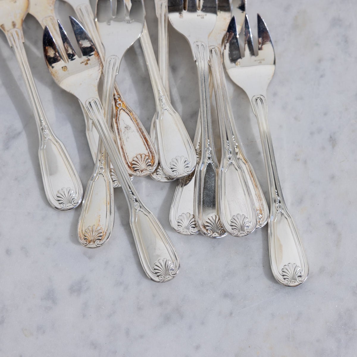 Ercuis Seafood Fork Set of 12 - elsie green - the french kitchen