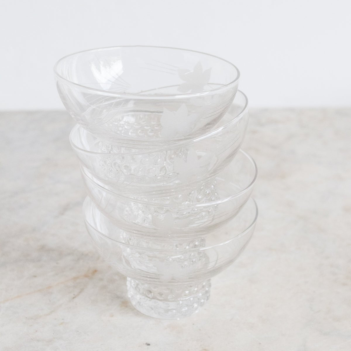 Etched Dessert Coupes - Set Of 9 - elsie green - The French Kitchen