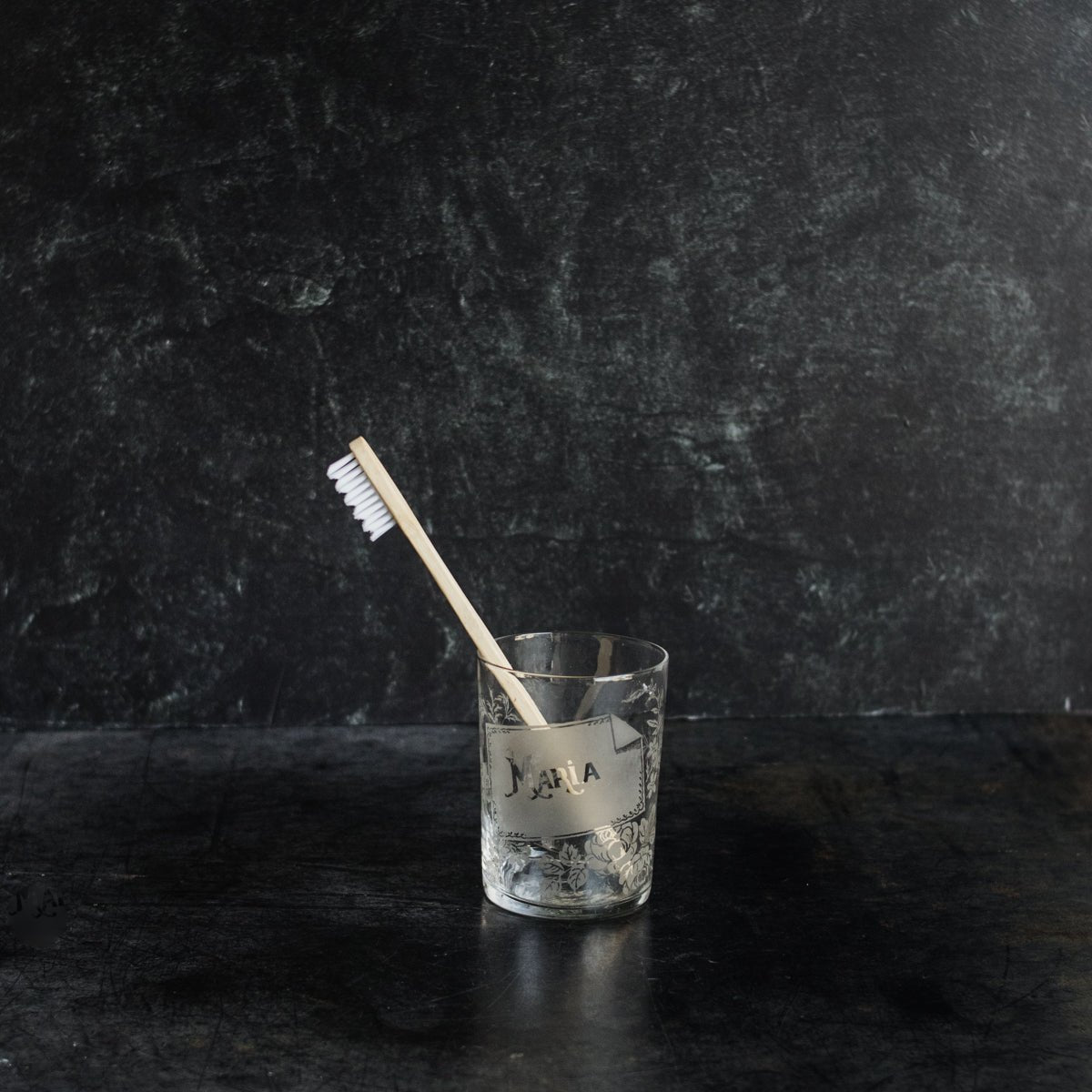 Etched Glass Tumbler - elsie green - The French Kitchen