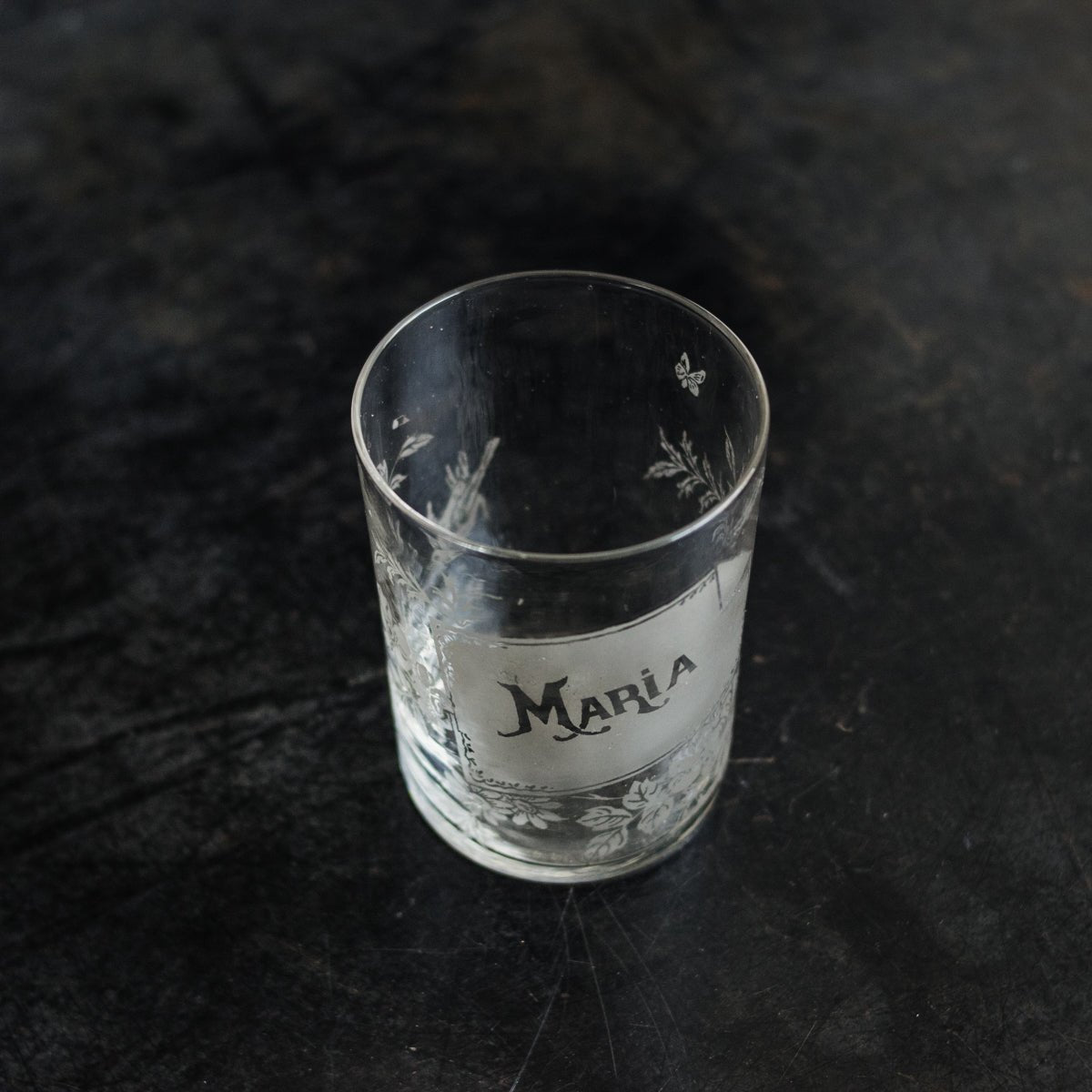 Etched Glass Tumbler - elsie green - The French Kitchen