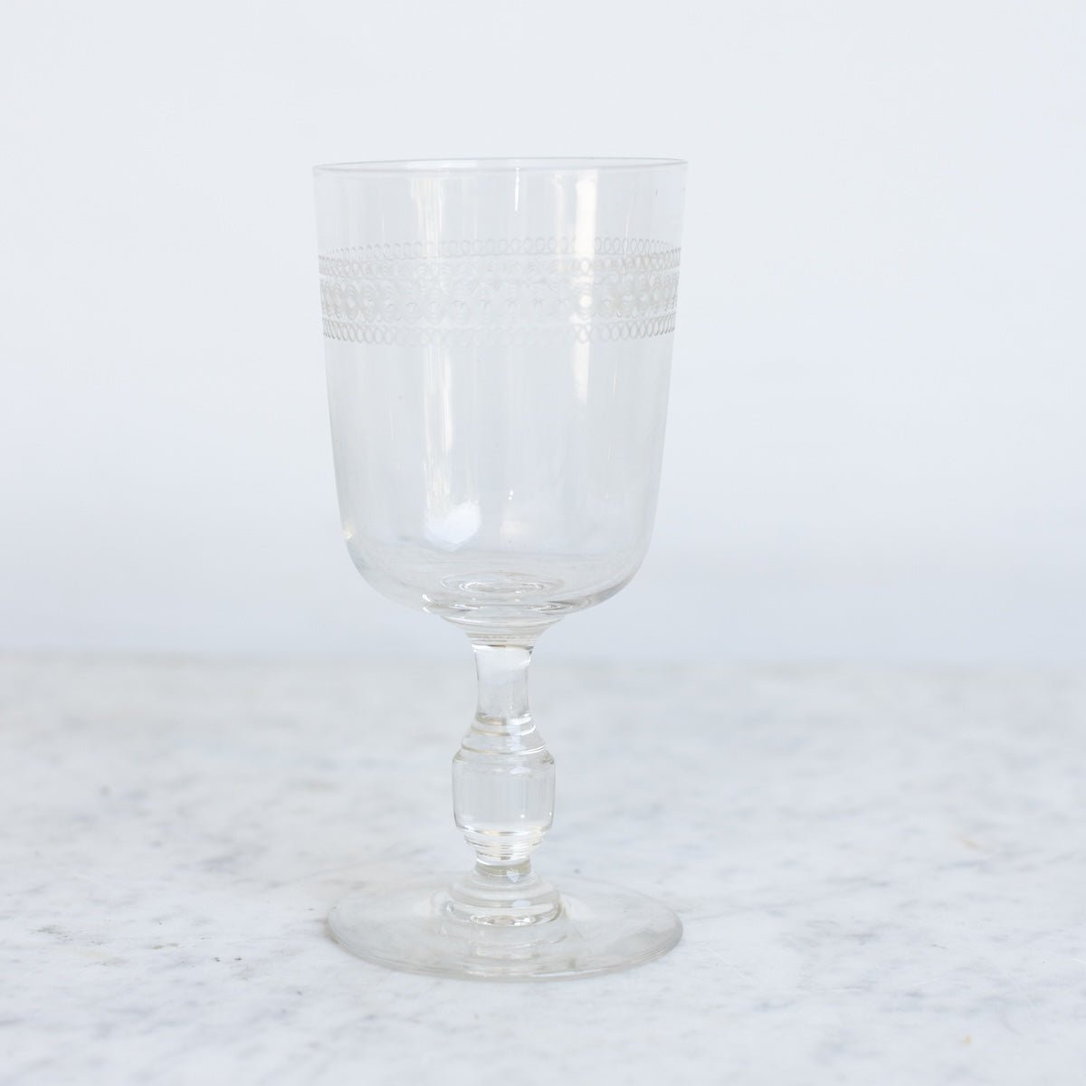 Etched Wine Glass Set of 6 - elsie green - the french kitchen