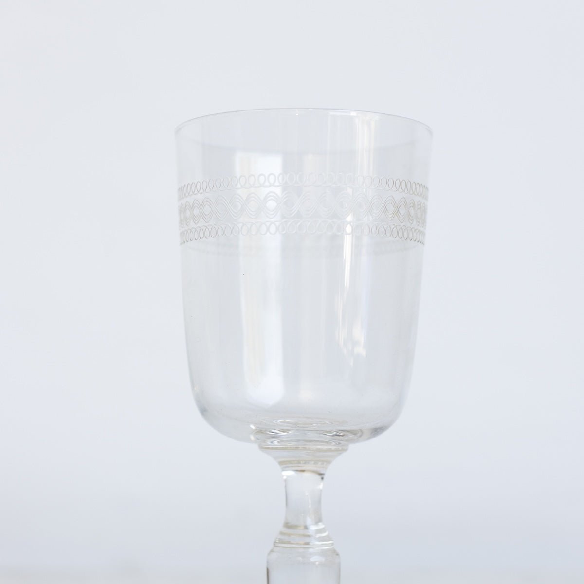 Etched Wine Glass Set of 6 - elsie green - the french kitchen
