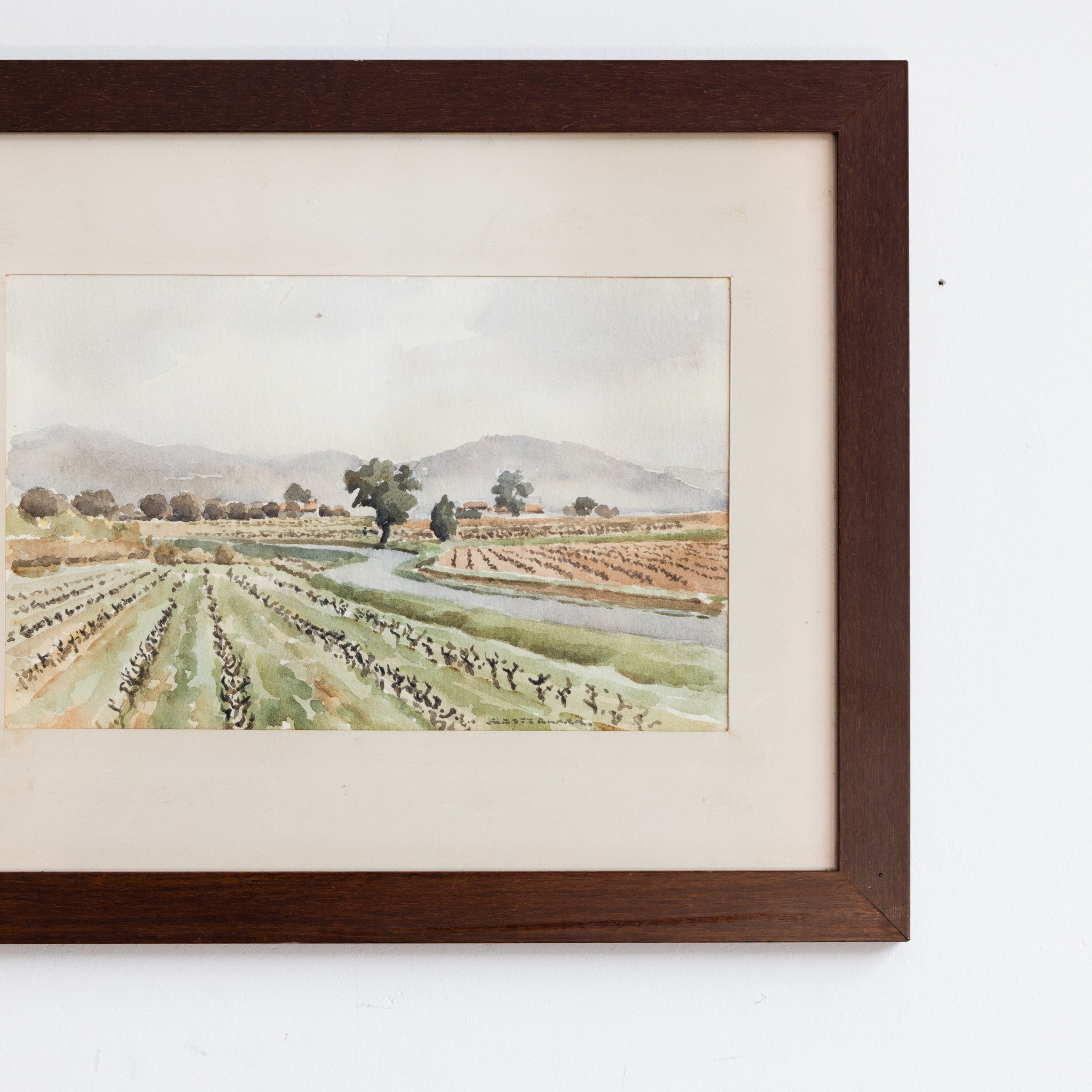 Farm Scene Watercolor Painting - elsie green - art