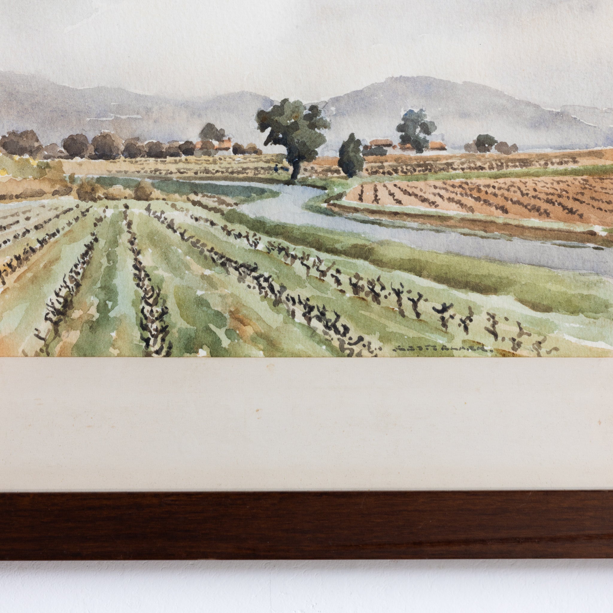 Farm Scene Watercolor Painting - elsie green - art