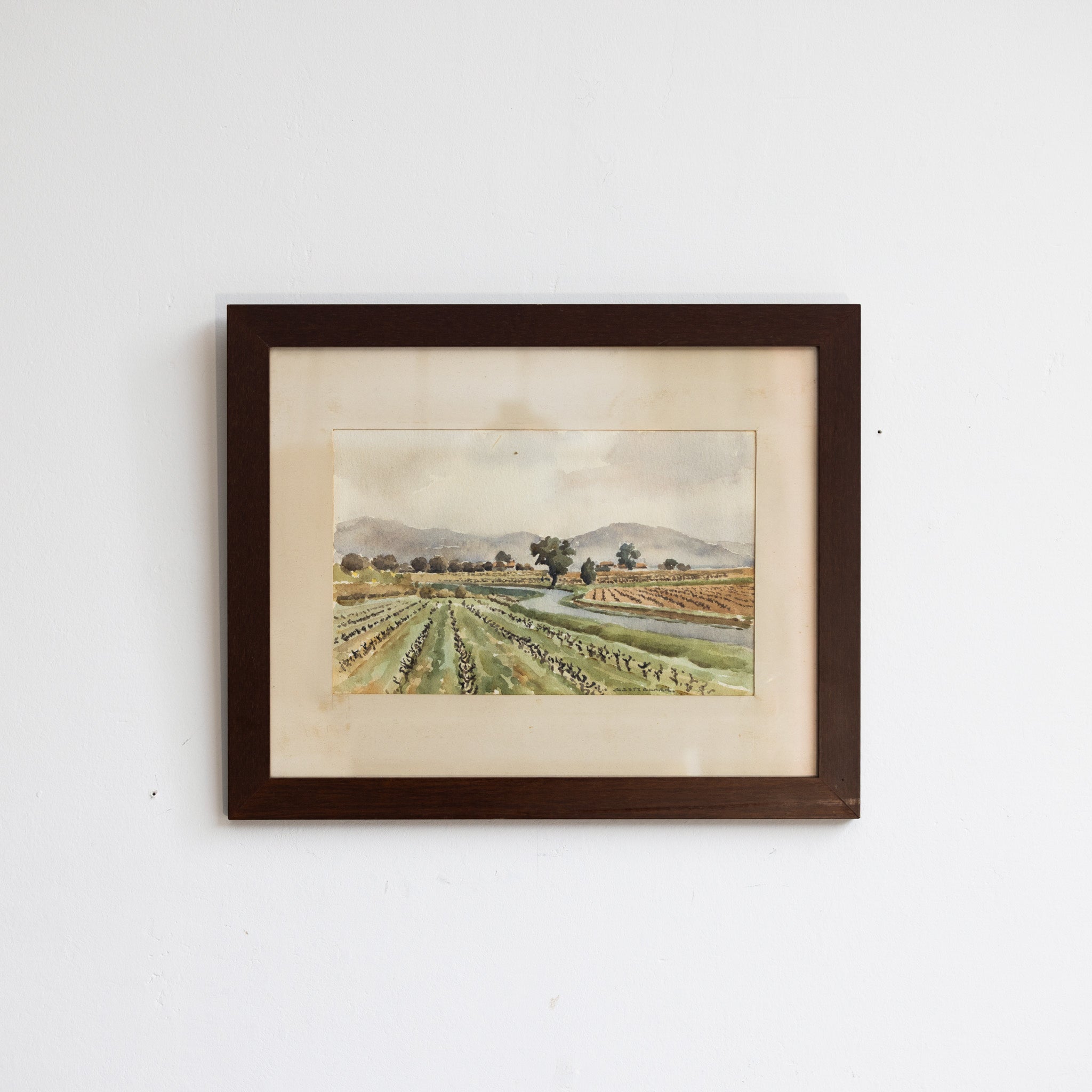 Farm Scene Watercolor Painting - elsie green - art
