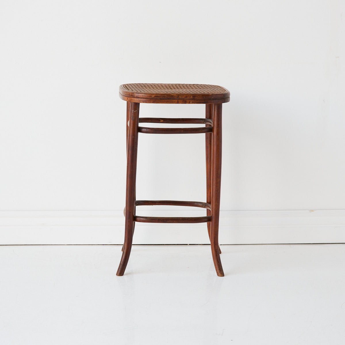 Fischel Birds-eye Cane Stool - elsie green - furniture