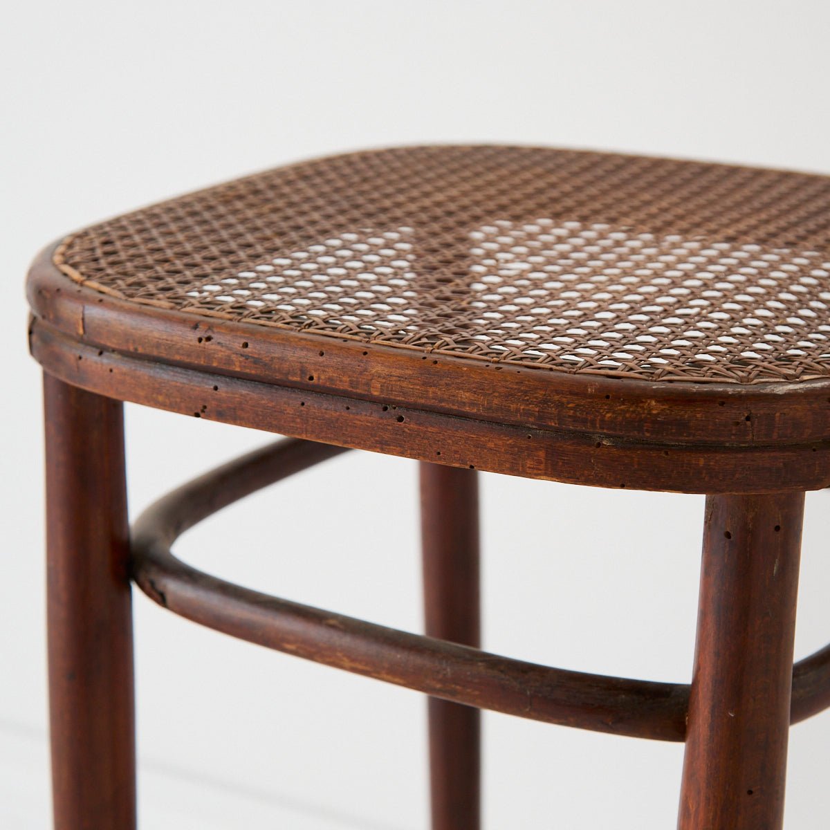 Fischel Birds-eye Cane Stool - elsie green - furniture