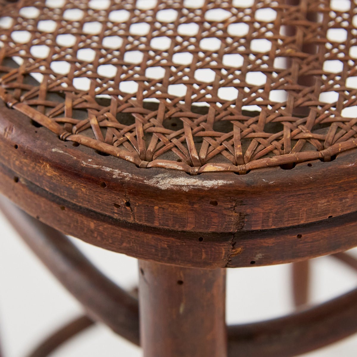 Fischel Birds-eye Cane Stool - elsie green - furniture